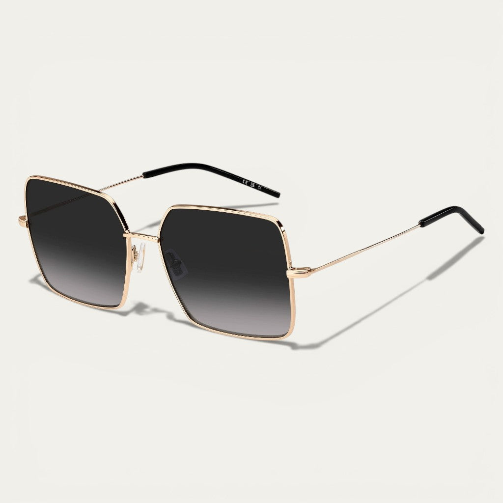 Gold Square Gradient Sunglasses | Square Metal Frame & Gradient Lenses