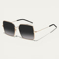 Gold Square Gradient Sunglasses | Square Metal Frame & Gradient Lenses