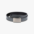 Urban Tech Slate | Smooth Charcoal Leather Belt with Automatic Matte Buckle