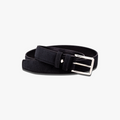 Midnight Suede | Premium Black Suede Belt with Polished Silver Hardware