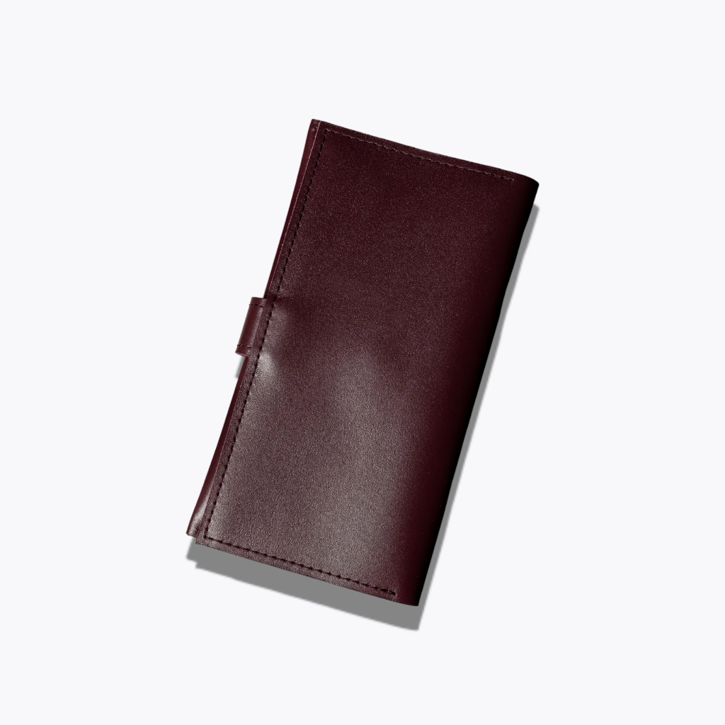 Burgundy Heritage | Handcrafted Deep Wine Leather Wallet with Brass Fastener