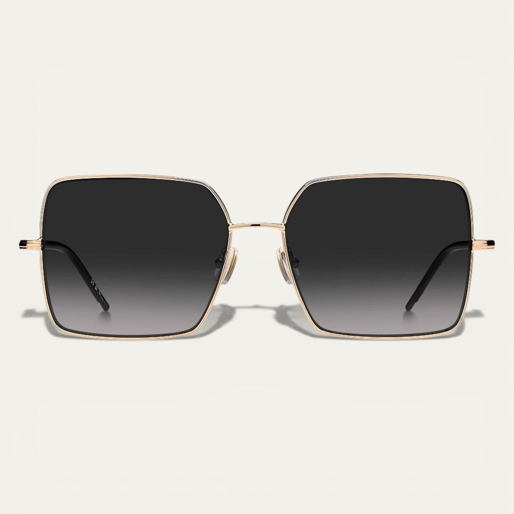 Gold Square Gradient Sunglasses | Square Metal Frame & Gradient Lenses