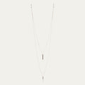 Double Gold Eyewear Chain | Cascading Layered Chain with Bar Pendants