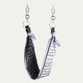 Star Letter Fabric Eyewear Ribbon | Black & White Script Print with Star Charms