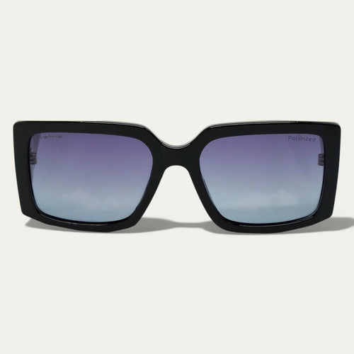 Black Square Gradient Sunglasses | Bold Frame & Polarized Lenses