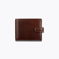 Heritage Mahogany | Classic Dark Brown Leather Bifold Wallet with Plaid Interior