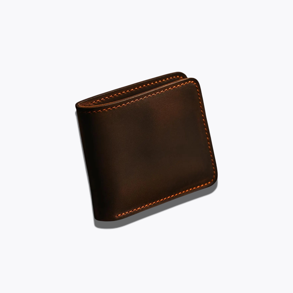 Copper Bifold | Handcrafted Saddle Leather Wallet with Amber Stitching