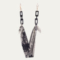 France Paris Eyewear Ribbon | Printed Fabric & Bold Black Acetate Links