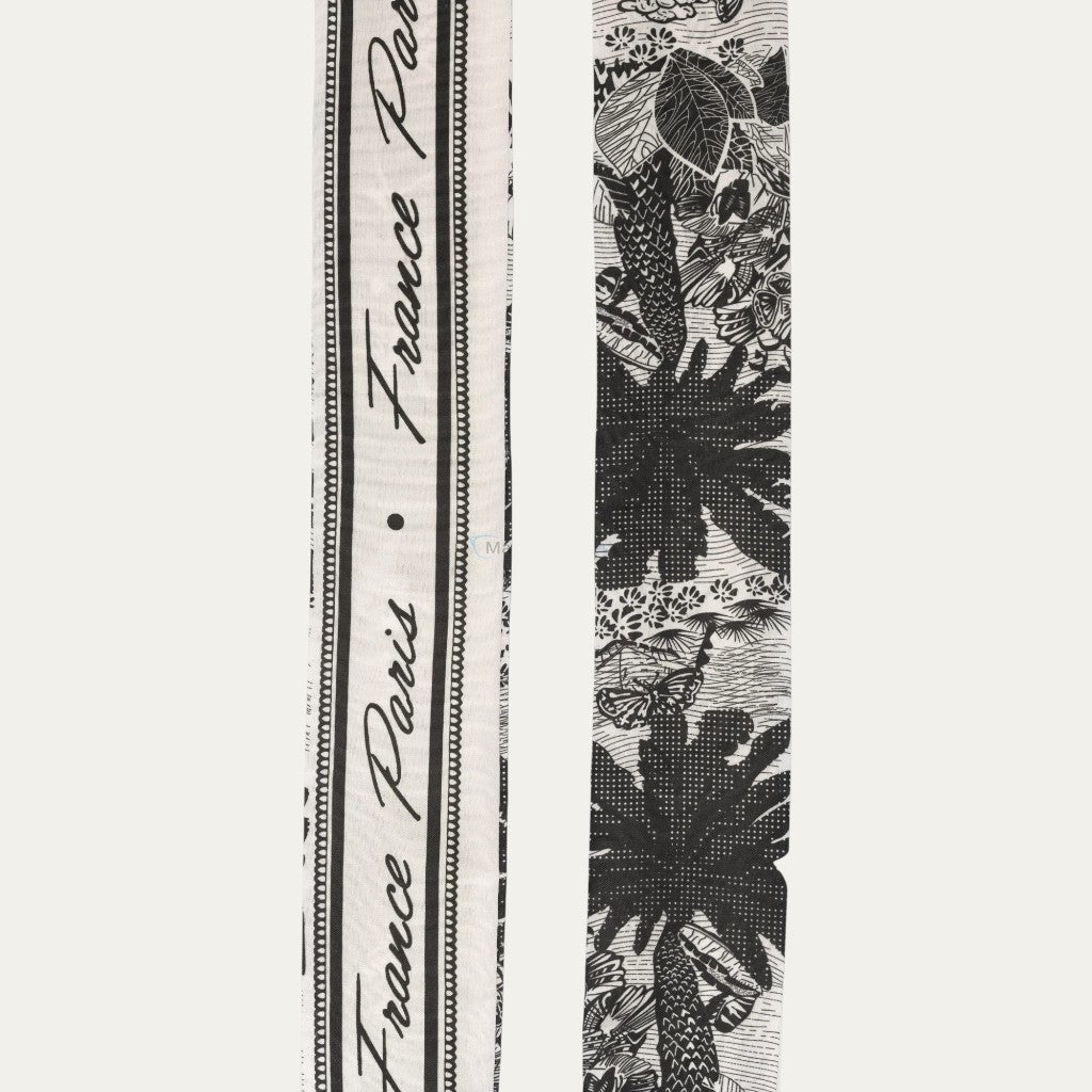 France Paris Eyewear Ribbon | Printed Fabric & Bold Black Acetate Links