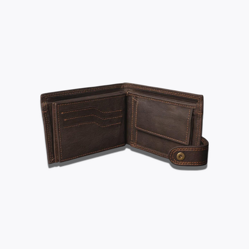 Copper Bifold | Handcrafted Saddle Leather Wallet with Amber Stitching